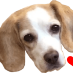 ビーグル犬の動くスタンプ３